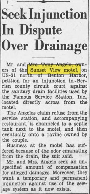 Angelos Sunset View Motel - Jan 1957 Article